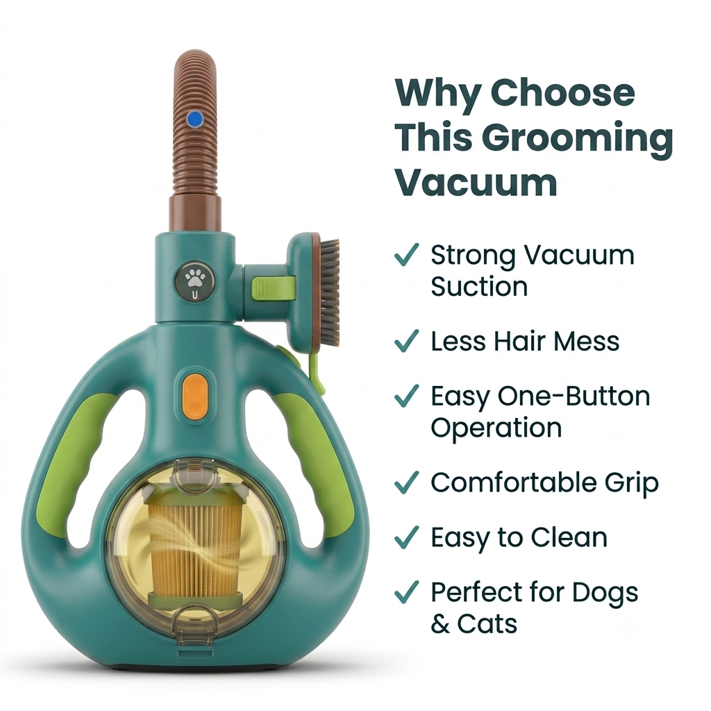Pet Grooming Vacuum – Professional Dog & Cat Hair Remover