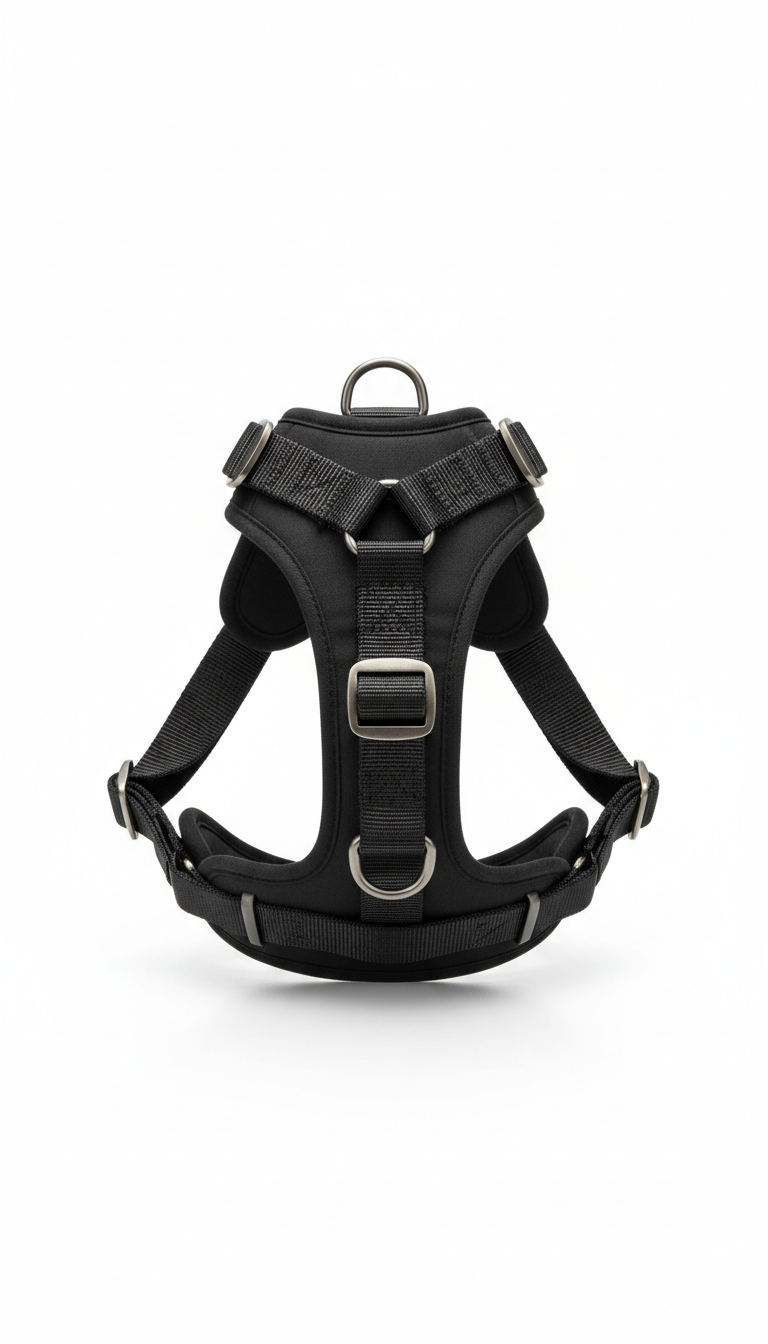 Jet Black Dog Harness